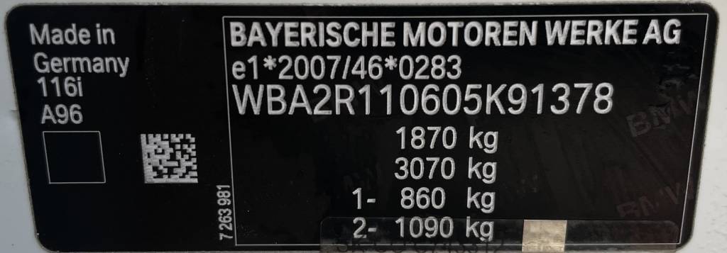 BMW Rad 1 116i LED LIGHTS KAMERA