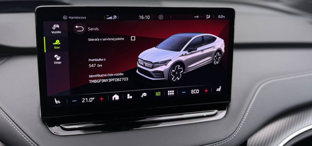 Škoda Enyaq Coupé RS 4X4 HEAD-UP CRYSTAL MATRIX 360°KAMERA MASÁŽ PANORAMA CANTON RADAR R21
